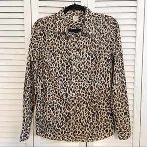 Jcrew factory leopard button up